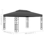 Tonnelle avec double toit 3x4 m Anthracite – Image 5