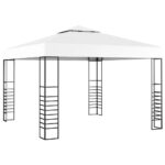 Tonnelle de jardin 3 x 3 m Blanc