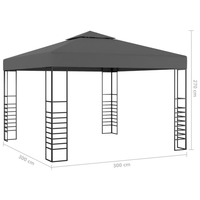 Tonnelle de jardin 3 x 3 m Anthracite – Image 4