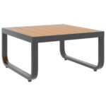 Canapé d'angle de jardin à 5 places avec coussins Aluminium WPC – Image 8