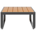 Canapé d'angle de jardin à 5 places avec coussins Aluminium WPC – Image 9