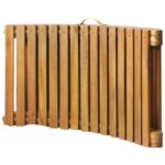 Chaise longue Bois d'acacia solide Marron – Image 2