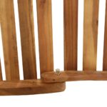 Chaise longue avec coussin Bois d'acacia solide Gris foncé – Image 8