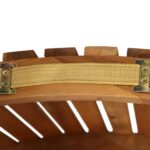 Chaise longue avec coussin Bois d'acacia solide Gris foncé – Image 9