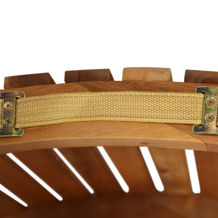 Chaise longue avec coussin Bois d'acacia solide Gris foncé – Image 9