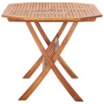 Table pliable de jardin 135 x 85 x 75 cm Bois d'acacia massif – Image 3