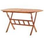 Table pliable de jardin 135 x 85 x 75 cm Bois d'acacia massif – Image 4