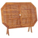 Table pliable de jardin 135 x 85 x 75 cm Bois d'acacia massif – Image 5