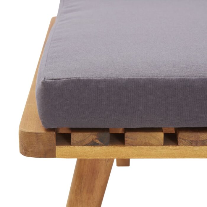 Chaise de jardin avec coussins bois d'acacia massif – Image 5