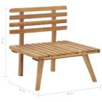 Chaise de jardin avec coussins bois d'acacia massif – Image 6