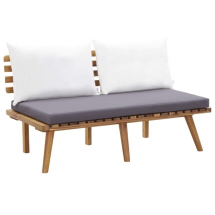 Banc de jardin avec coussins 115 cm Bois solide d'acacia