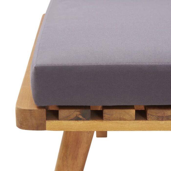 Banc de jardin avec coussins 115 cm Bois solide d'acacia – Image 5