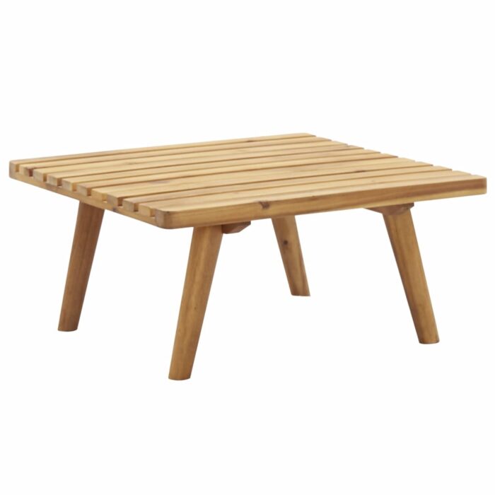 Repose-pied de jardin avec coussin 60x60x29 cm Bois d'acacia – Image 3