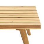 Repose-pied de jardin avec coussin 60x60x29 cm Bois d'acacia – Image 4