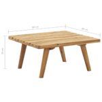 Repose-pied de jardin avec coussin 60x60x29 cm Bois d'acacia – Image 5