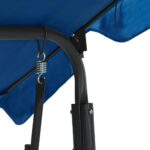 Balancelle de jardin Bleu foncé 170 x 110 x 153 cm Tissu – Image 3