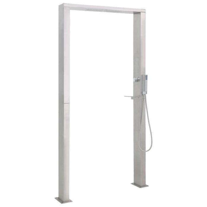 Douche d'extérieur à double jet Acier inoxydable – Image 2