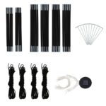 Tente de réception avec LED et 4 parois 3,6x3,6x2,3 m Bleu – Image 7