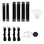 Tente de réception avec LED et 4 parois 3,6x3,6x2,3 m Vert – Image 7