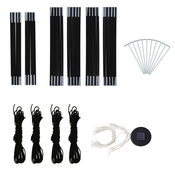 Tente de réception avec LED et 4 parois 3,6x3,6x2,3 m Jaune – Image 7