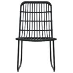 Chaises de jardin lot de 2 Résine tressée Noir – Image 2