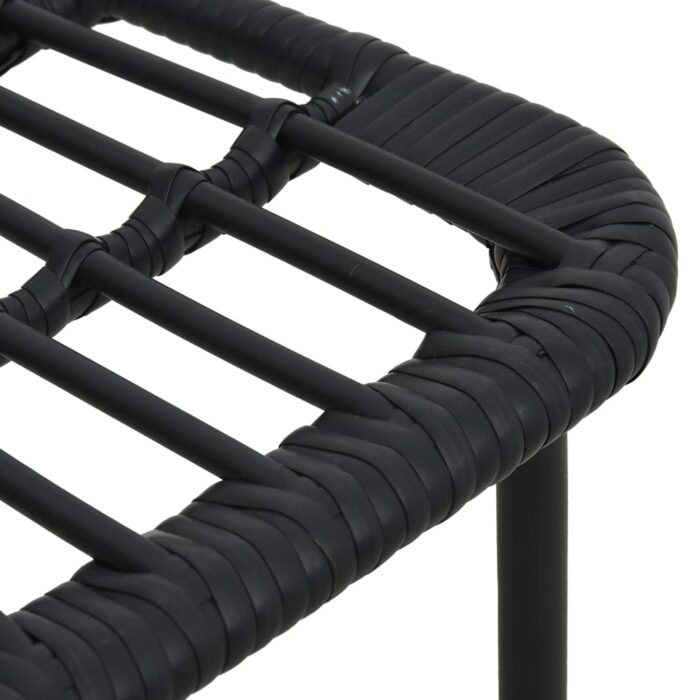 Chaises de jardin lot de 2 Résine tressée Noir – Image 6