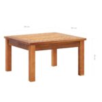 Table basse de jardin 60x60x36 cm Bois solide d'acacia – Image 5