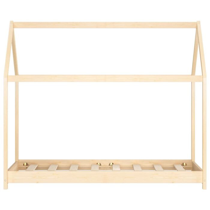 Cadre de lit d'enfant Bois de pin massif 70x140 cm – Image 2