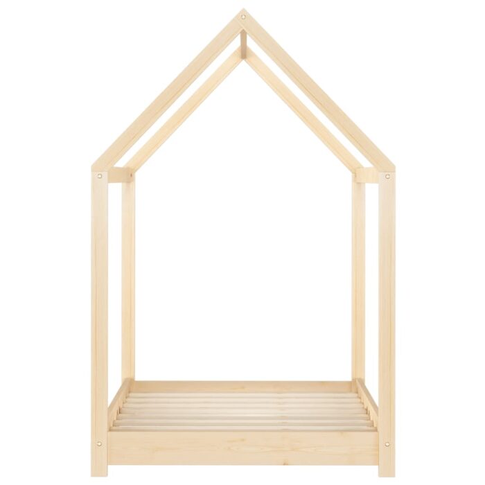 Cadre de lit d'enfant Bois de pin massif 70x140 cm – Image 3