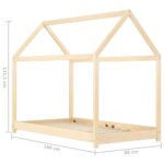 Cadre de lit d'enfant Bois de pin massif 80x160 cm – Image 6