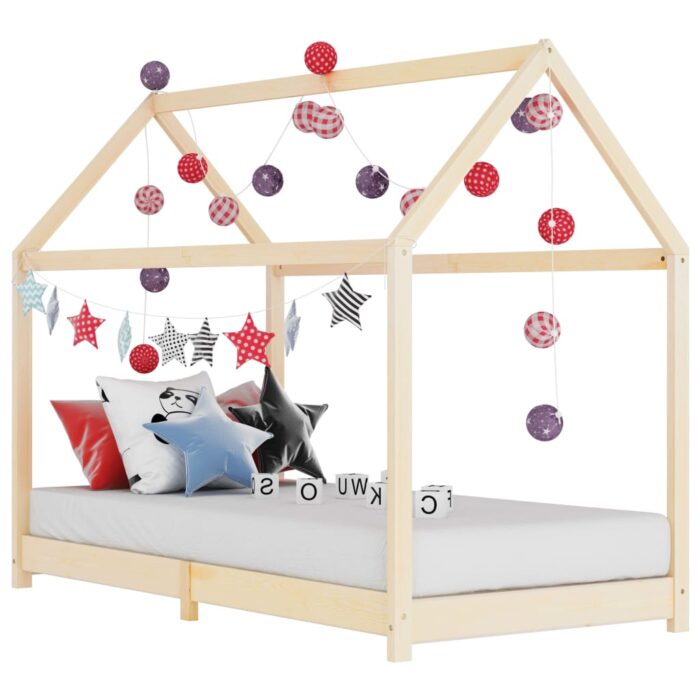 Cadre de lit d'enfant Bois de pin massif 90 x 200 cm – Image 1