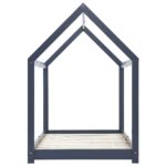 Cadre de lit d'enfant Gris  Bois de pin massif 90 x 200 cm – Image 3