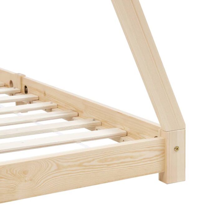 Cadre de lit d'enfant Bois de pin massif 70x140 cm – Image 5
