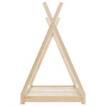 Cadre de lit d'enfant Bois de pin massif 80x160 cm – Image 3