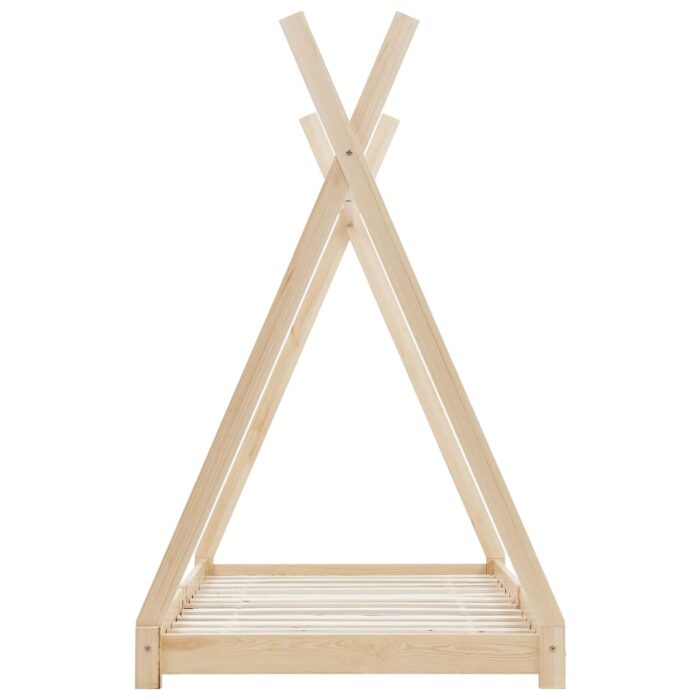 Cadre de lit d'enfant Bois de pin massif 80x160 cm – Image 3