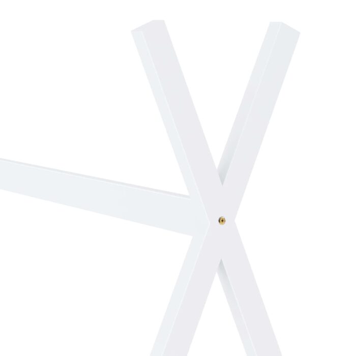 Cadre de lit d'enfant Blanc Bois de pin massif 70x140 cm – Image 4