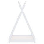 Cadre de lit d'enfant Blanc Bois de pin massif 90 x 200 cm – Image 3