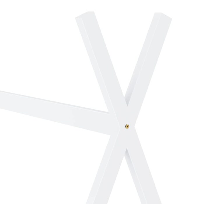 Cadre de lit d'enfant Blanc Bois de pin massif 90 x 200 cm – Image 4