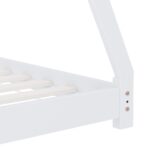 Cadre de lit d'enfant Blanc Bois de pin massif 90 x 200 cm – Image 5