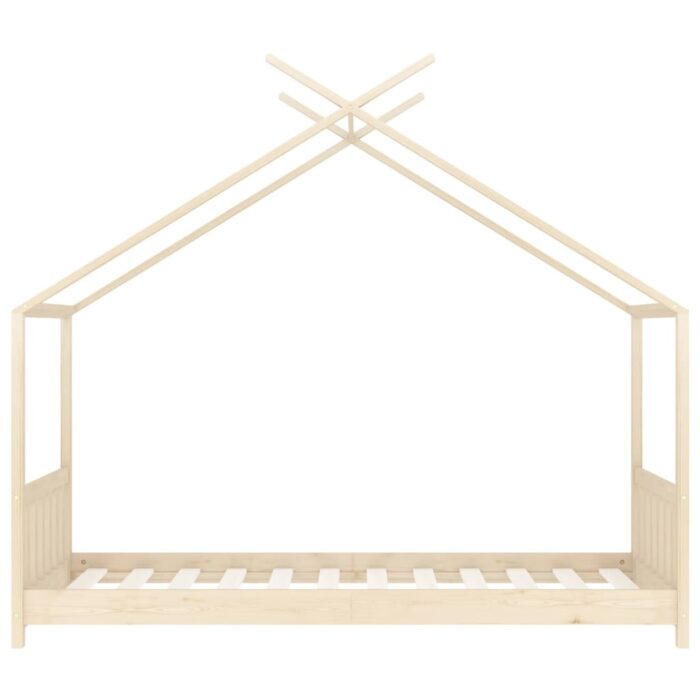 Cadre de lit d'enfant Bois de pin massif 70x140 cm – Image 2