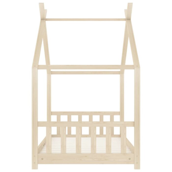 Cadre de lit d'enfant Bois de pin massif 70x140 cm – Image 3