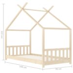 Cadre de lit d'enfant Bois de pin massif 70x140 cm – Image 7