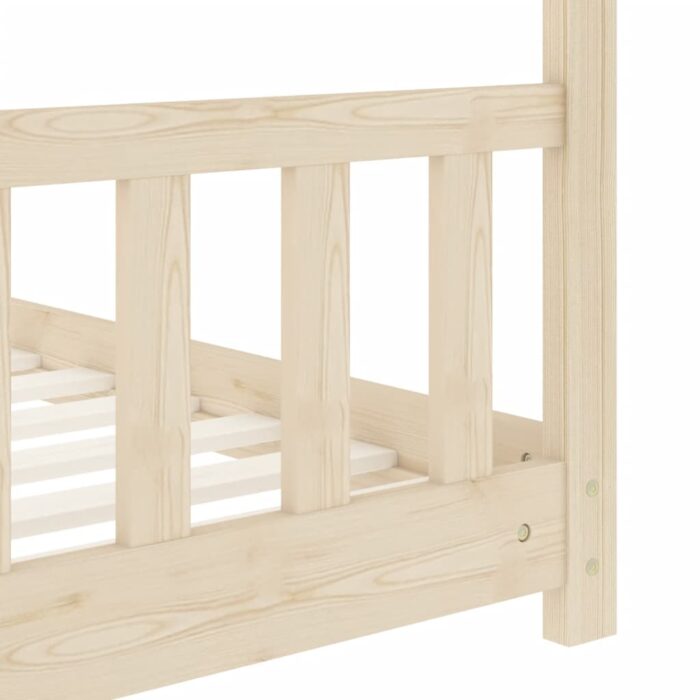 Cadre de lit d'enfant Bois de pin massif 80x160 cm – Image 5
