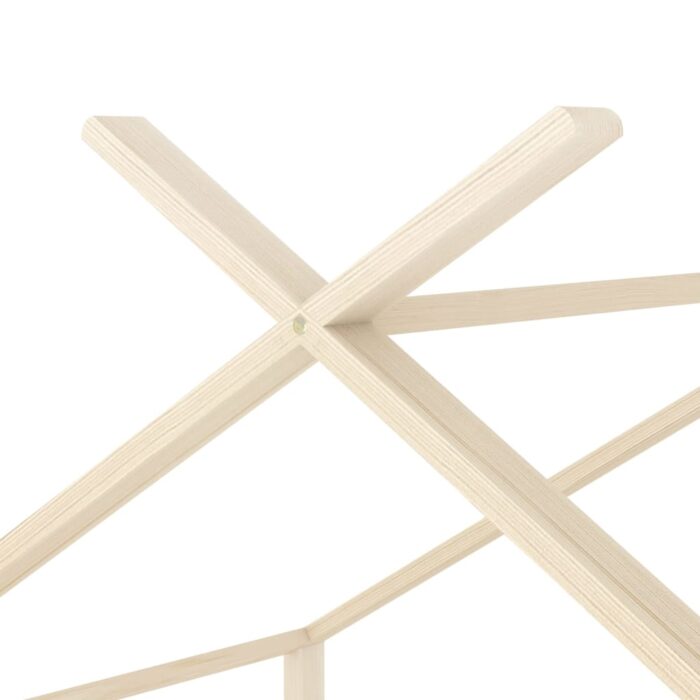 Cadre de lit d'enfant Bois de pin massif 80x160 cm – Image 6