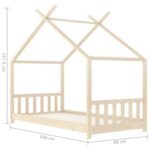 Cadre de lit d'enfant Bois de pin massif 80x160 cm – Image 7