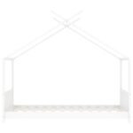 Cadre de lit d'enfant Blanc Bois de pin massif 70x140 cm – Image 2