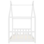 Cadre de lit d'enfant Blanc Bois de pin massif 70x140 cm – Image 3