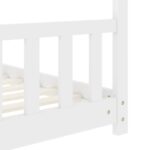 Cadre de lit d'enfant Blanc Bois de pin massif 70x140 cm – Image 5