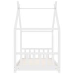 Cadre de lit d'enfant Blanc Bois de pin massif 80x160 cm – Image 3