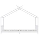 Cadre de lit d'enfant Blanc Bois de pin massif 90 x 200 cm – Image 2